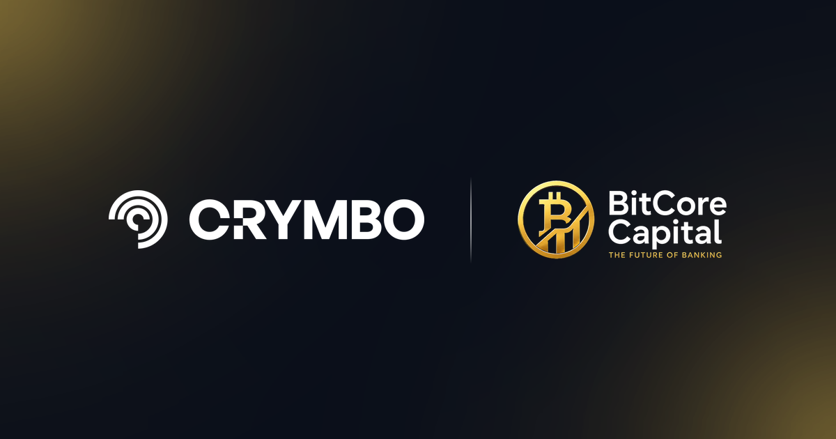 CRYMBO and BitCore Capital partnership announcement graphic
